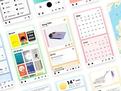 Apps apps blck blckos concept concept operating system paper design preview vector vectoros