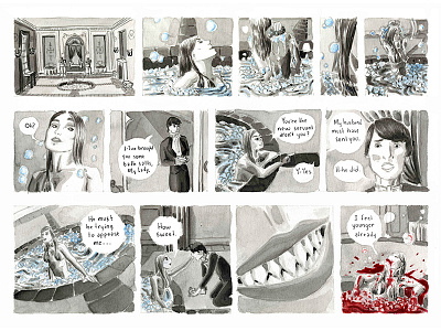 Small Stories, Comic #3 anthology bath blood comics f news illustration ink ink wash magazine small stories watercolor writing