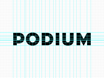 Podium Grid awesome clever design gothic logo logomark mark pixel symbol trademark vector wordmark