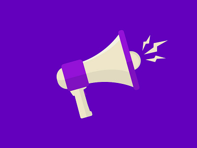 Megaphone Logo first post icon logo megaphone purple vector