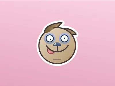 Little something cat dog pug sticker
