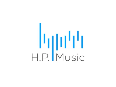 H.P. Music Logo branding icon identity logo minimal music simple