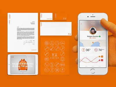 Eartha Weather Gear alert app arctic branding emergency health identity letterhead logo safety stationary weather