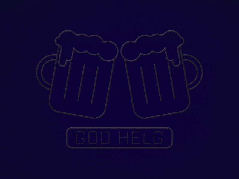 God Helg beer design happy weekend typography