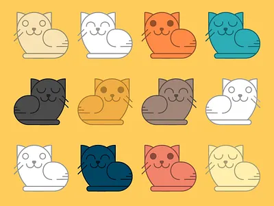 Meow cats cute illustration vector