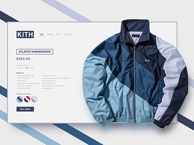 KITH clothes design kith site ui ux web