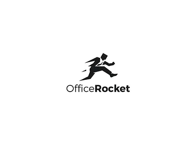 Office Rocket black logo office rocket speed