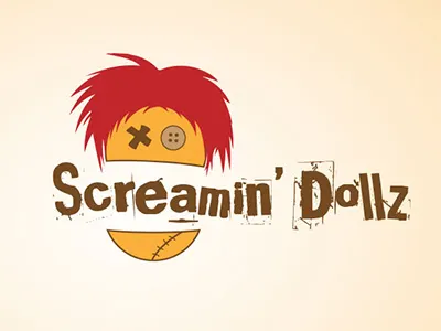 Crazy rock band logo logo rock band rock band logo screaming dolls