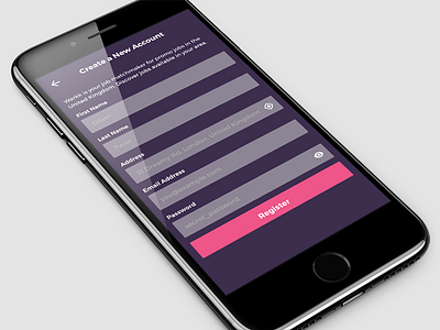 Warkk - Register app brand logo pink purple register screen sign up warkk