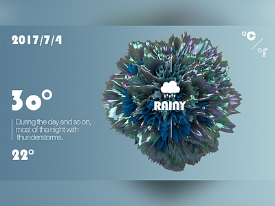 Weather forecast_Rainy c4d forecast rainy weather