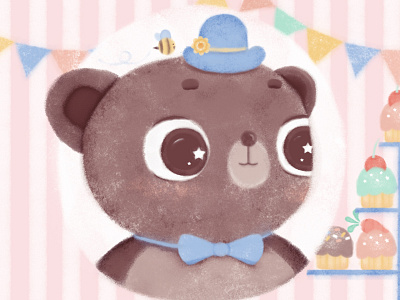 Tea Party babybear babypink bear draw lovelybear teaparty