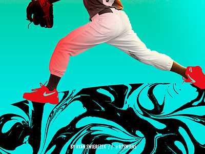 Poster 006 2 365 baseball color design glitch major league make something everyday paint photoshop poster spray paint strike