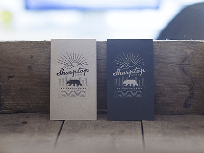 Sharptop Ridge Illustration bear branding illustration logo monoline mountain print ridge sharptop