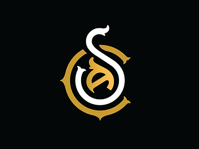 CAS Monogram a c gold heraldic iso isologo monogram music s team