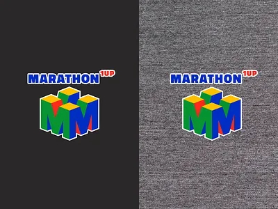 1 Up Marathon Logo Tee 1up gaming logo marathon nintendo remix retro screenprint screenprinting tee tee shirt tshirt