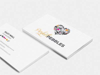 Perfect Pebbles logo design beach rocks branding colourful design heart logo logo design pebbles