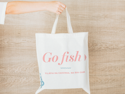 Go Fish logo design branding design ecobag fish graphic logo