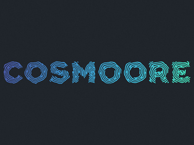 Cosmoore Logo #1 branding lines logo pattern ripple type typography wavy