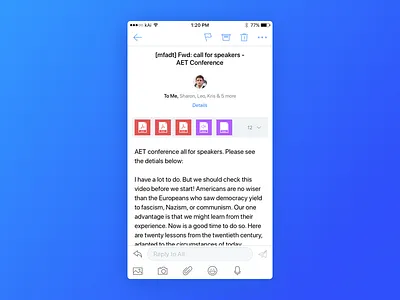 Email Details app details email ios ui