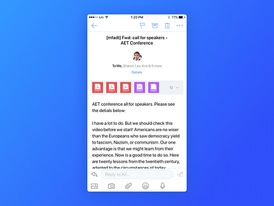 Email Details app details email ios ui