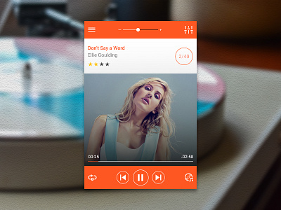 Music Player UI design illustrator music photoshop player ui