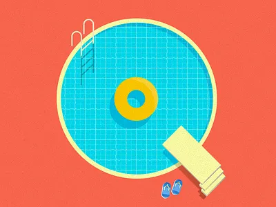 36 Days of Type / Q 36daysoftype illustration letter lettering pool summer type typography