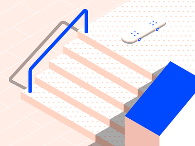 Skatepark colors isometric skateboard skatepark sport summer