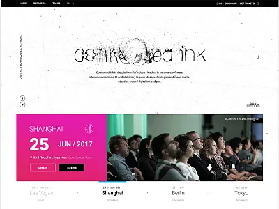 Connected Ink clean connected ink event experimental grid layout minimal simple type wacom webgl white