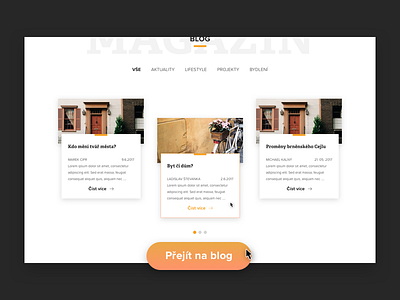 Real Estate Blog - WIP clean landing minimal orange simple sketch ui ux web website white wip