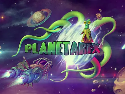 Planetarix aliens character design concept concept art game game design illustration kids logo ui