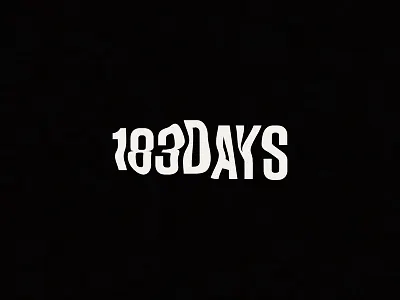 183DAYS 183 black distort font icon liquid logo type typography warp white