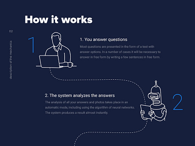 Landing for psychological test elements flat illustration landing psychological test uxui webdesign