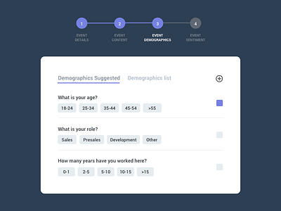 Audience campaign setup admin checkout design dublin event interface meeting setup ui user ux web