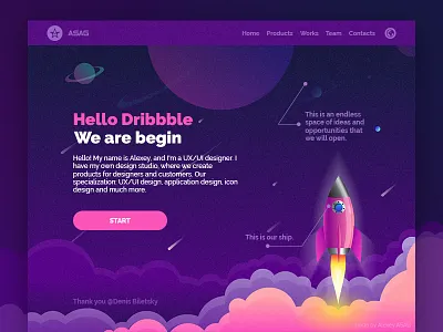 Hello, Dribbble from ASAG! debut design interface landingpage ui ui design ux ux design web web design webdesign website