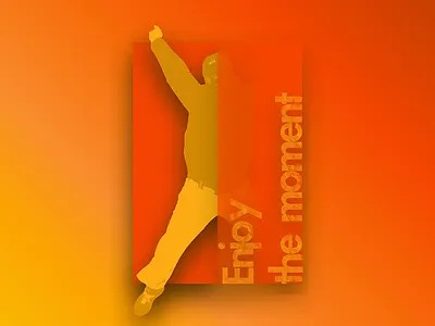 Enjoy Poster enjoy moment orange poster