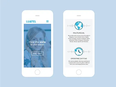 Luatel Responsive Website Dribbble