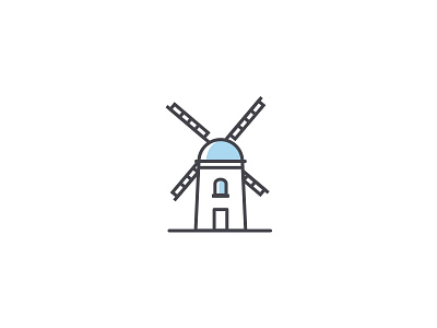 Day 62 - Countryside building challenge country countryside daily farm icon illustration vector wind windmill