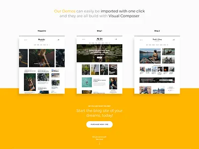 Showcase Demos Section blog blogger clean envato magazine pixelthrone simple site theme themeforest website wordpress
