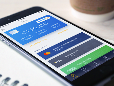 ExpressPay - Cards app interface banking clean finance fintech ios minimal mobile