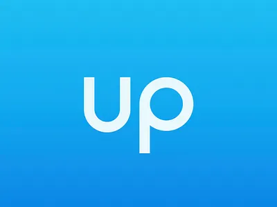 up - typography blue gradient typography up