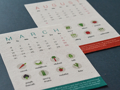 Food print calendar eco environment food print