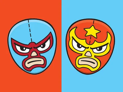 Luchadores cartoon drawing lucha luchador masks wrestle wrestling