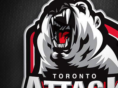 Instagrampost Attack black logo polarbear red sports logo team logo vector