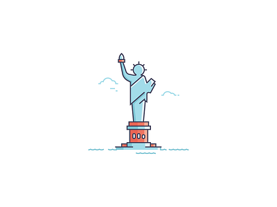 Statue of Liberty flat flatdesign flaticon icon iconoftheday illustration landmark liberty new york statue statueofliberty usa