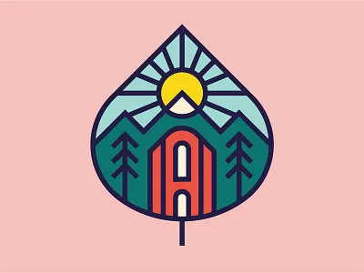 Aspen Colorado 2 aspen badge colorado icon leaf line logo mountain nature sun trees