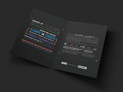 Sponsored Event Invitation Card event graphic design invitation poster typography