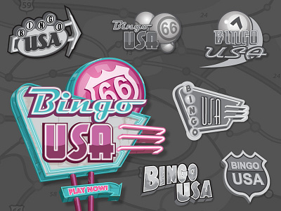 Bingo USA Logo Design branding game design illustration logo