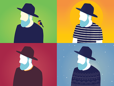 Four Seasons all autumn four illustration pic profile seasons spring summer trajlov winter
