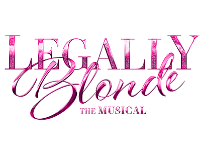 Legally Blonde - Show Artwork Title artwork design photoshop pink poster show title typography