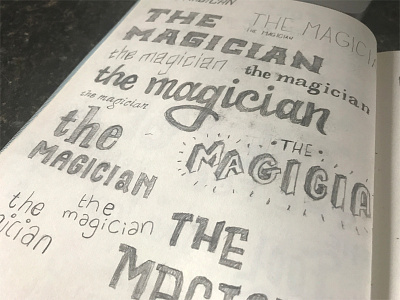 The Magician magician tarot type sketches typography